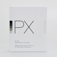 B&W Film for SX-70 Silver Frame PX 100 Silver Shade / First Flush